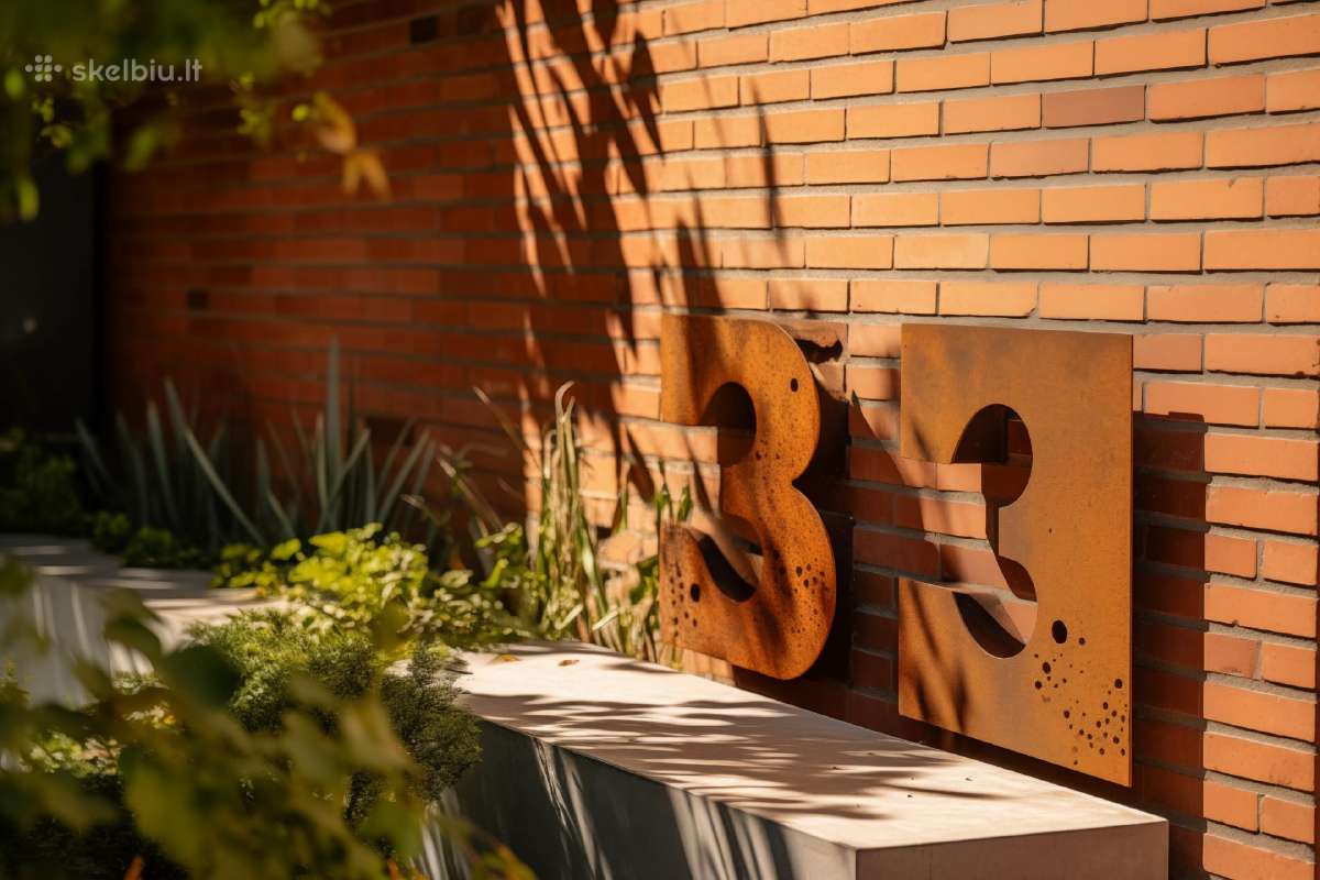 Corten rūdinto metalo namo numeriai - nuotraukos Nr. 5