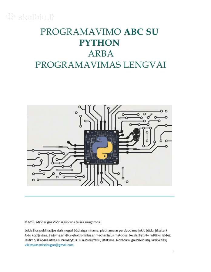 Lietuviška el. knyga. Programavimas Python kalba