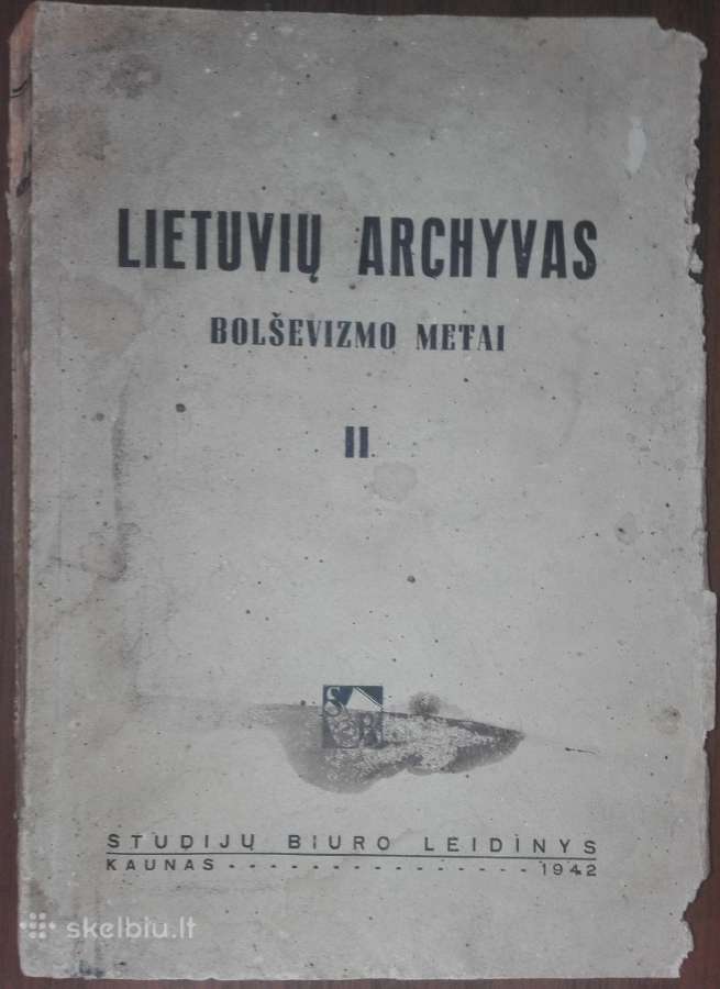 1826. Lietuvių Archyvas Bolševizmo Metai