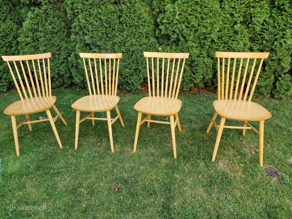Vintažinės mid century bukmedžio kėdės
