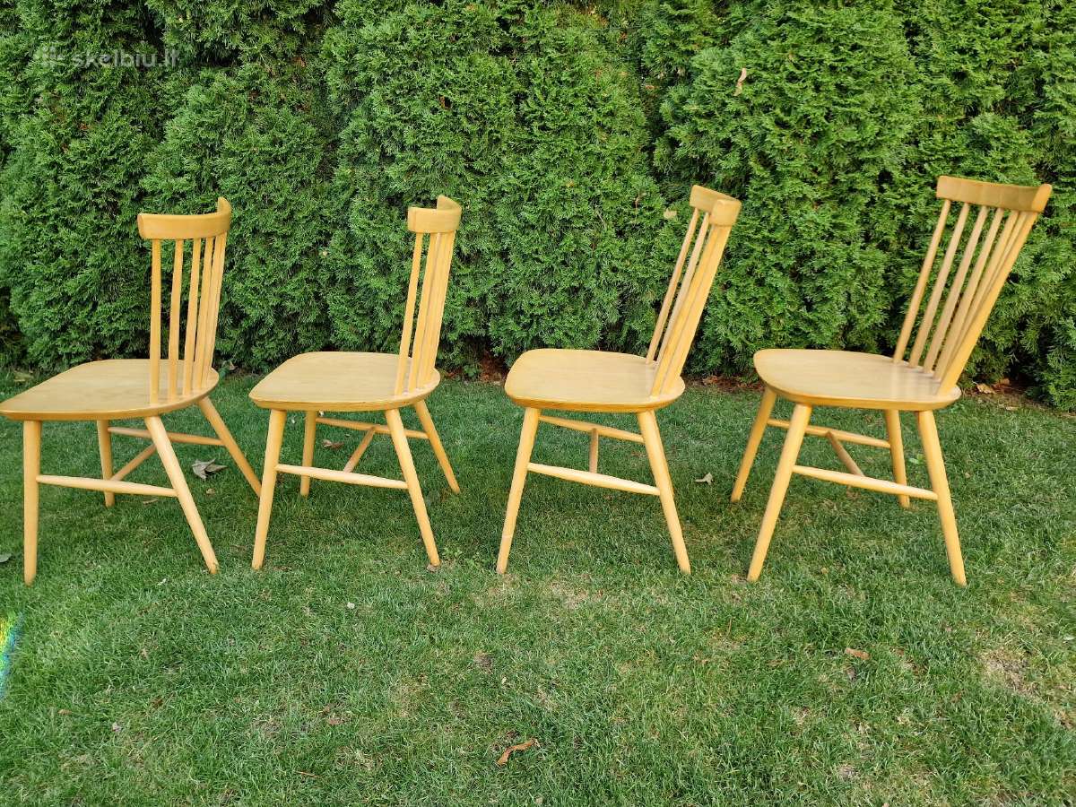Vintažinės mid century bukmedžio kėdės - nuotraukos Nr. 4