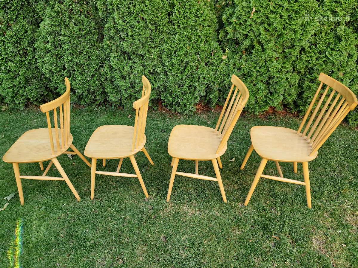 Vintažinės mid century bukmedžio kėdės - nuotraukos Nr. 5