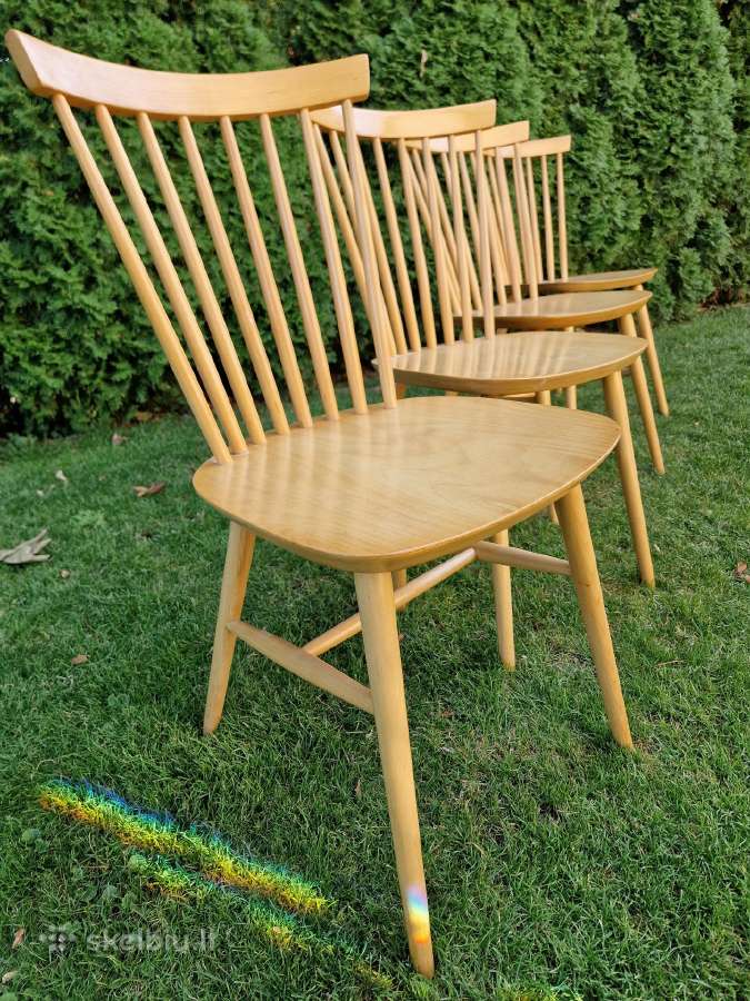 Vintažinės mid century bukmedžio kėdės - nuotraukos Nr. 15
