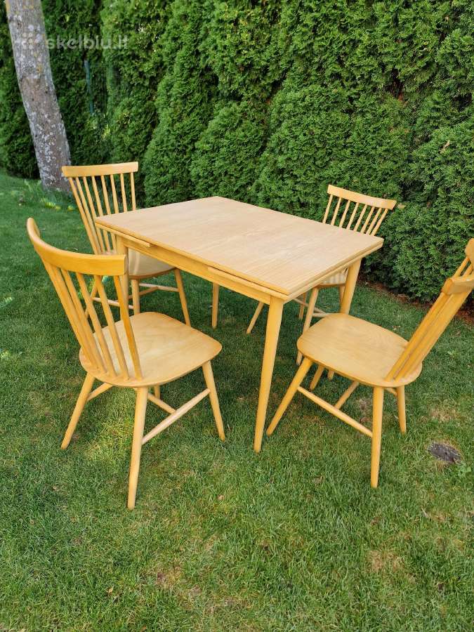 Vintažinės mid century bukmedžio kėdės - nuotraukos Nr. 25