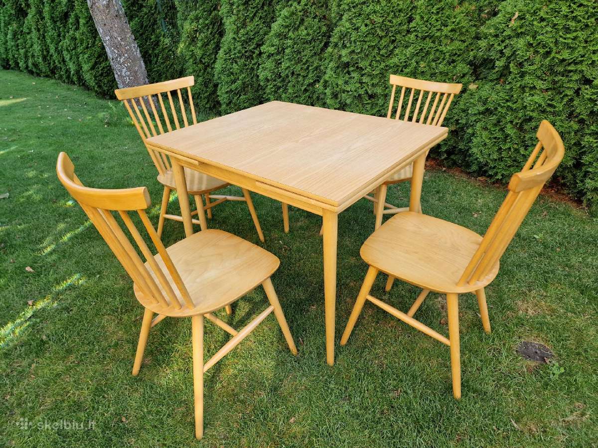 Vintažinės mid century bukmedžio kėdės - nuotraukos Nr. 28