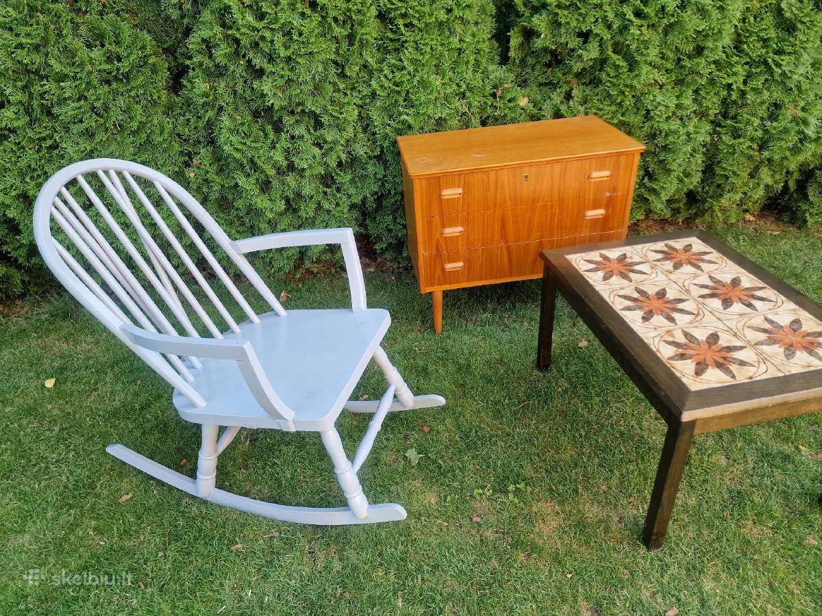 Vintažinis mid century supamas krėslas - nuotraukos Nr. 5