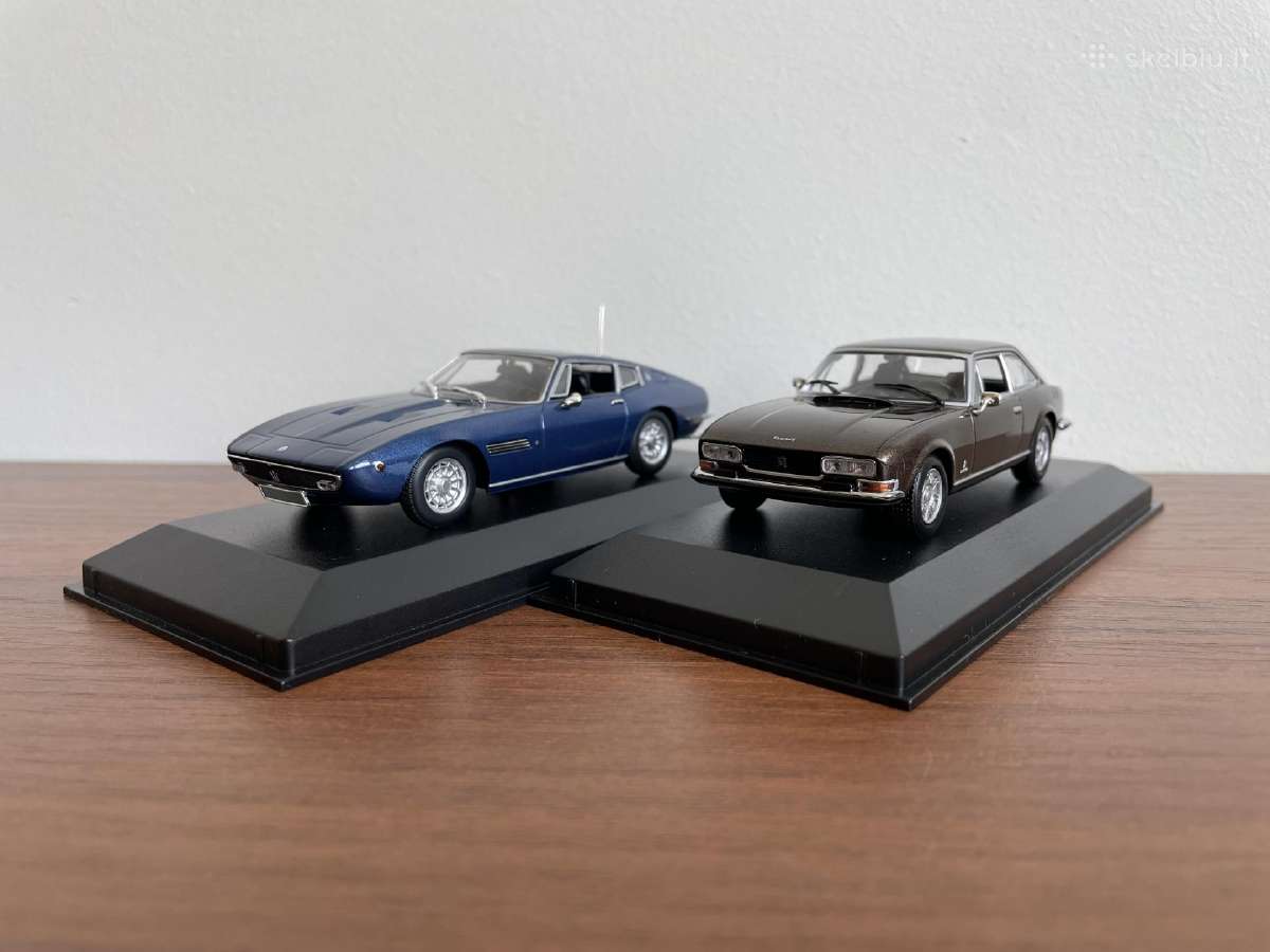 Parduodu Maserati Ghibli ir Peugoet 504 modeliukus