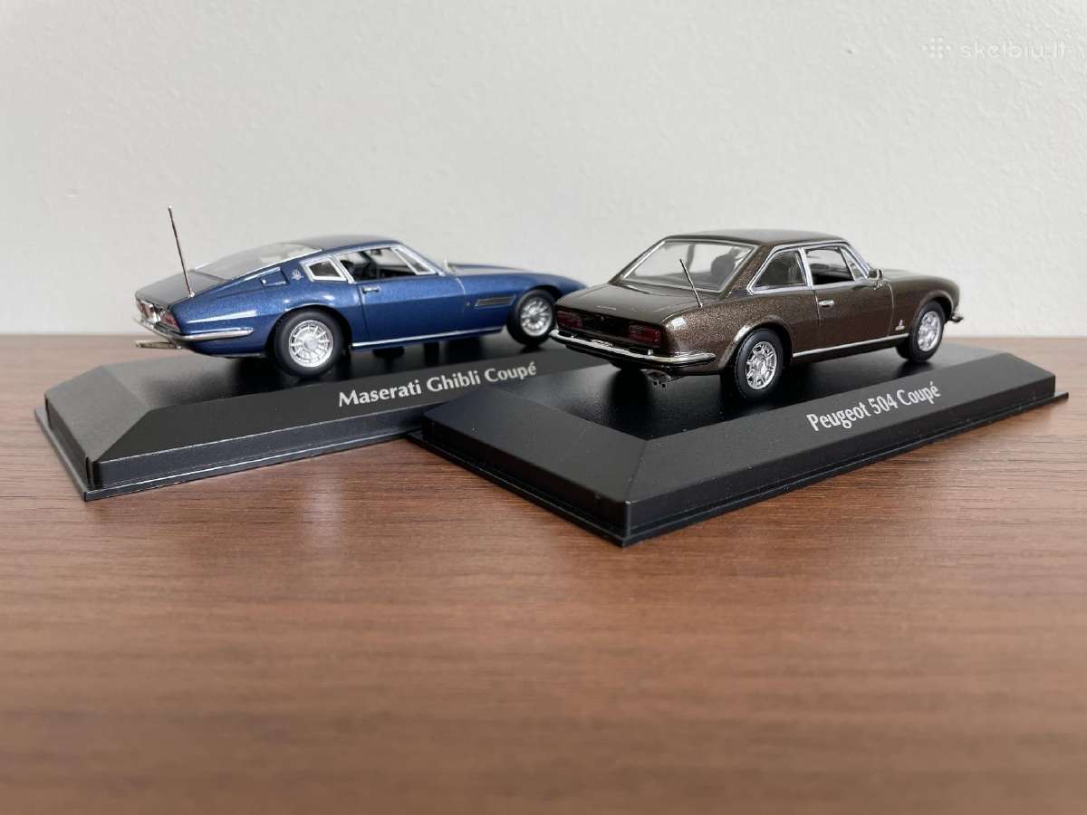 Parduodu Maserati Ghibli ir Peugoet 504 modeliukus - nuotraukos Nr. 5