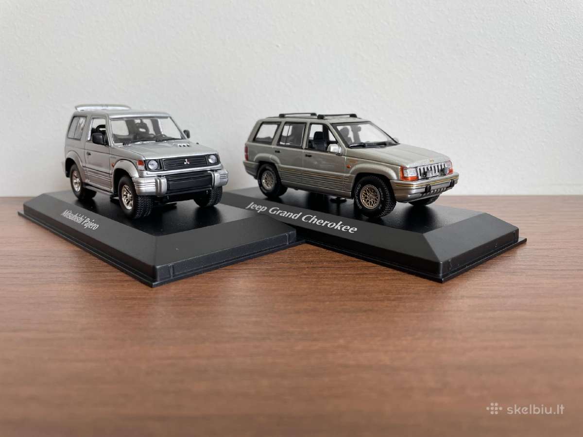 Parduodu Mitsubishi Pajero ir Jeep Cherokee 1/43