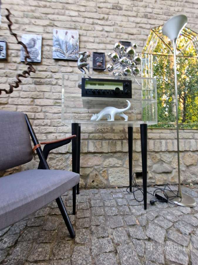 Vintažinė mid century modern poliakrilo konsolė - nuotraukos Nr. 14