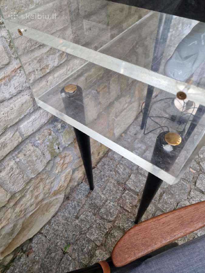 Vintažinė mid century modern poliakrilo konsolė - nuotraukos Nr. 31