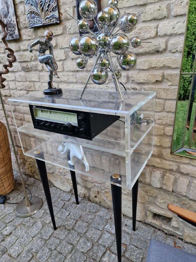 Vintažinė mid century modern poliakrilo konsolė - nuotraukos Nr. 35