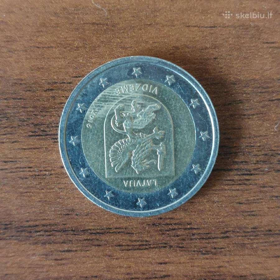 Latviškos monetos : 2 Euro 2016 Vidzeme ,ir kitos - nuotraukos Nr. 2