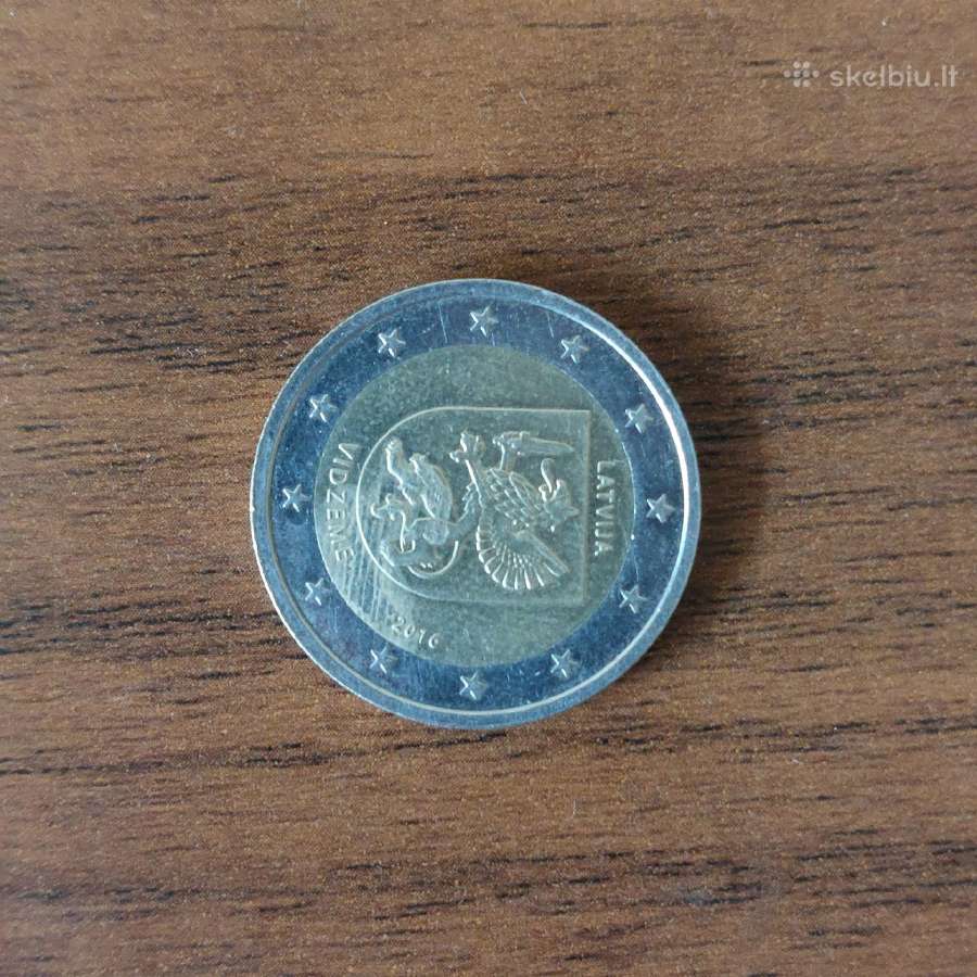 Latviškos monetos : 2 Euro 2016 Vidzeme ,ir kitos - nuotraukos Nr. 3