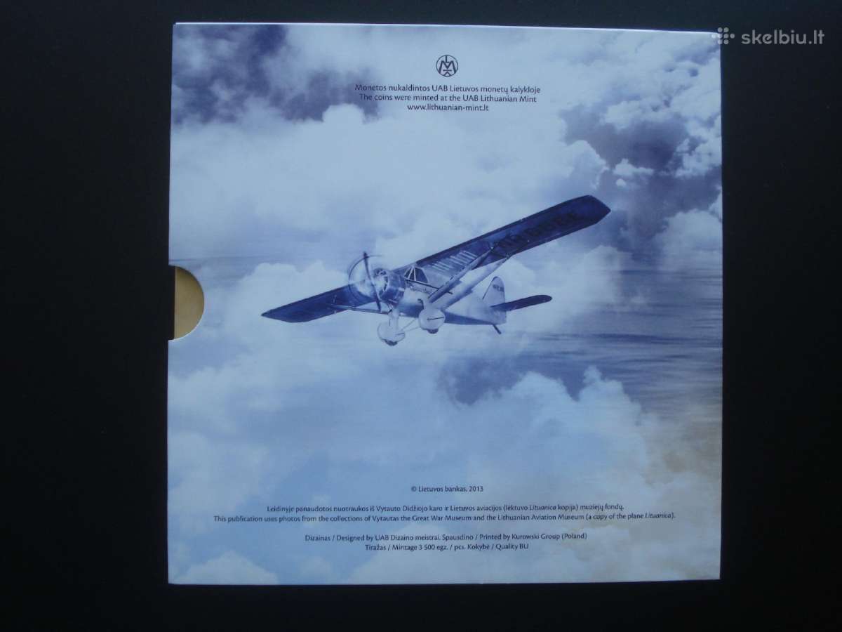 2013 m, Lb monetų rinkinys S. Dariui ir S. Girėnui - nuotraukos Nr. 3