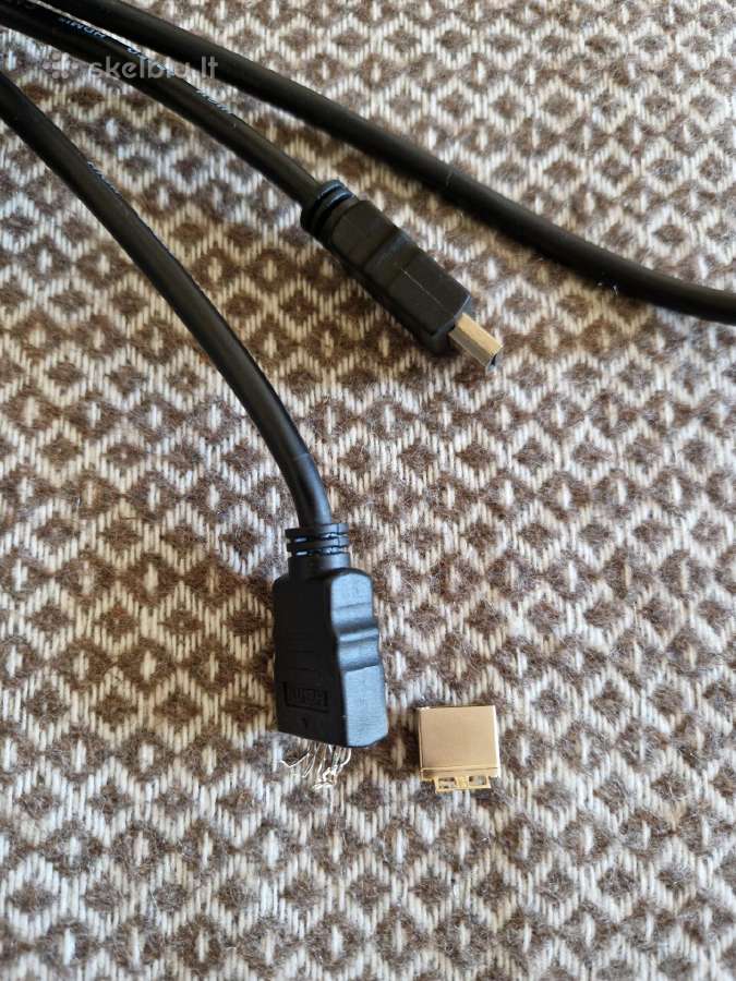 Hdmi-hdmi laidas 3m juodas (išsimovus jungtis) - nuotraukos Nr. 2