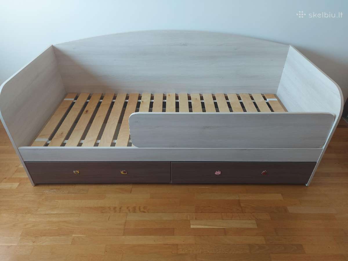 Lova viengulė su daiktadėžėmis 80x190 - nuotraukos Nr. 4