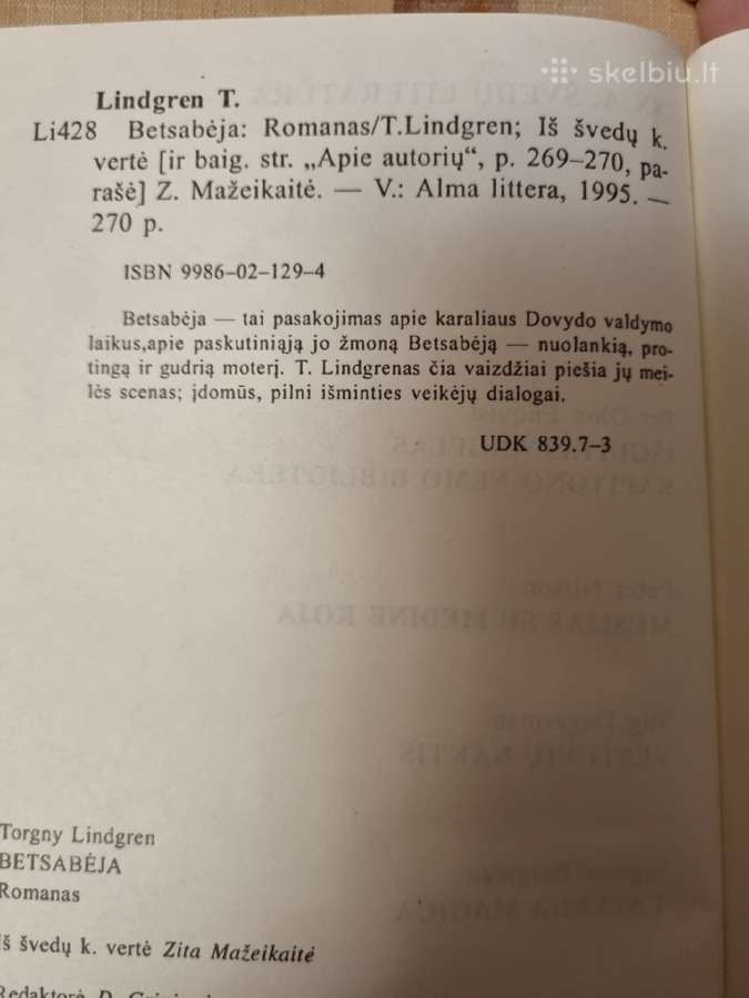 Betsabėja , Torgny Lingren - nuotraukos Nr. 2