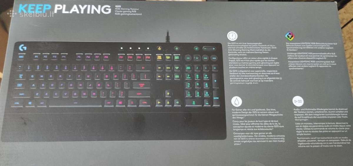 Logitech G213 Prodigy klaviatūra De + G910 Knopkės - nuotraukos Nr. 4