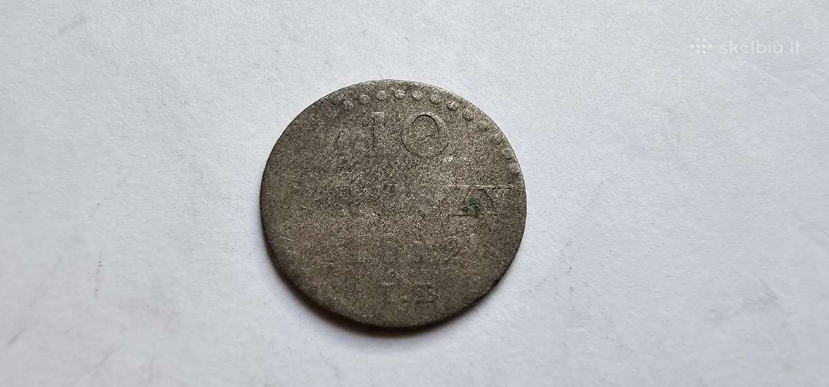 1812 10 grosiu Lenkija ,nevalyta