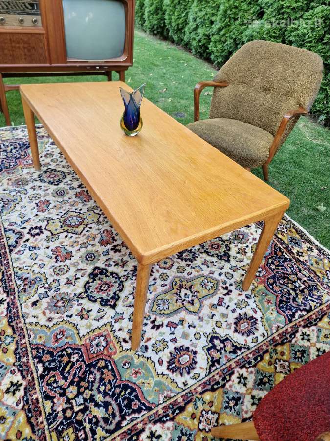 Vintažinis mid century ąžuolinis kavos staliukas - nuotraukos Nr. 12
