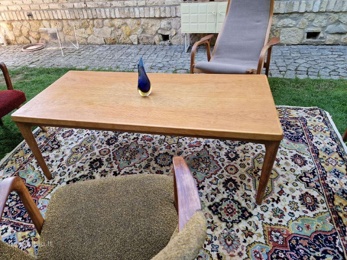 Vintažinis mid century ąžuolinis kavos staliukas - nuotraukos Nr. 19