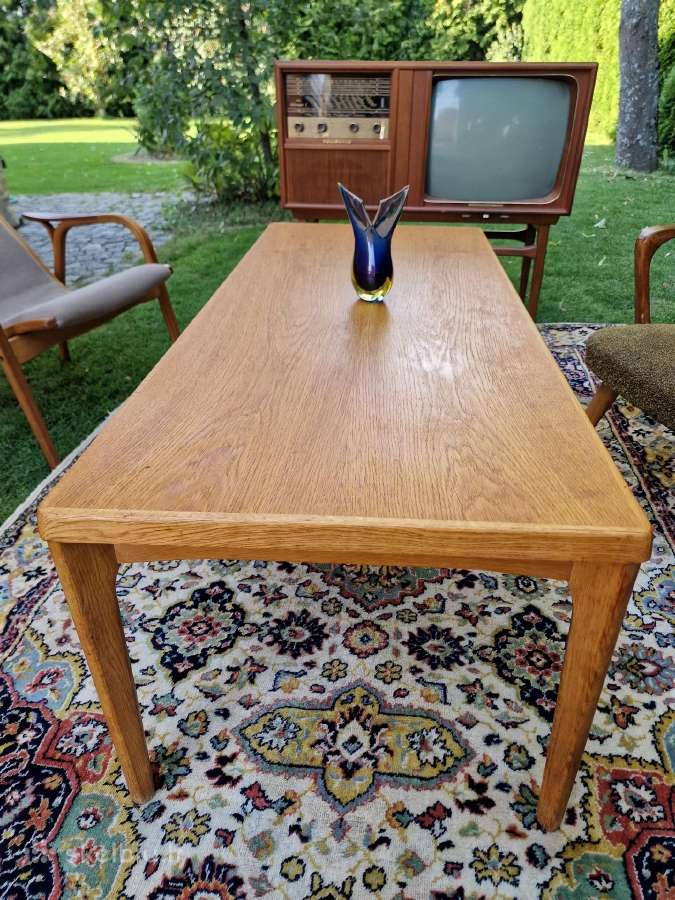 Vintažinis mid century ąžuolinis kavos staliukas - nuotraukos Nr. 24
