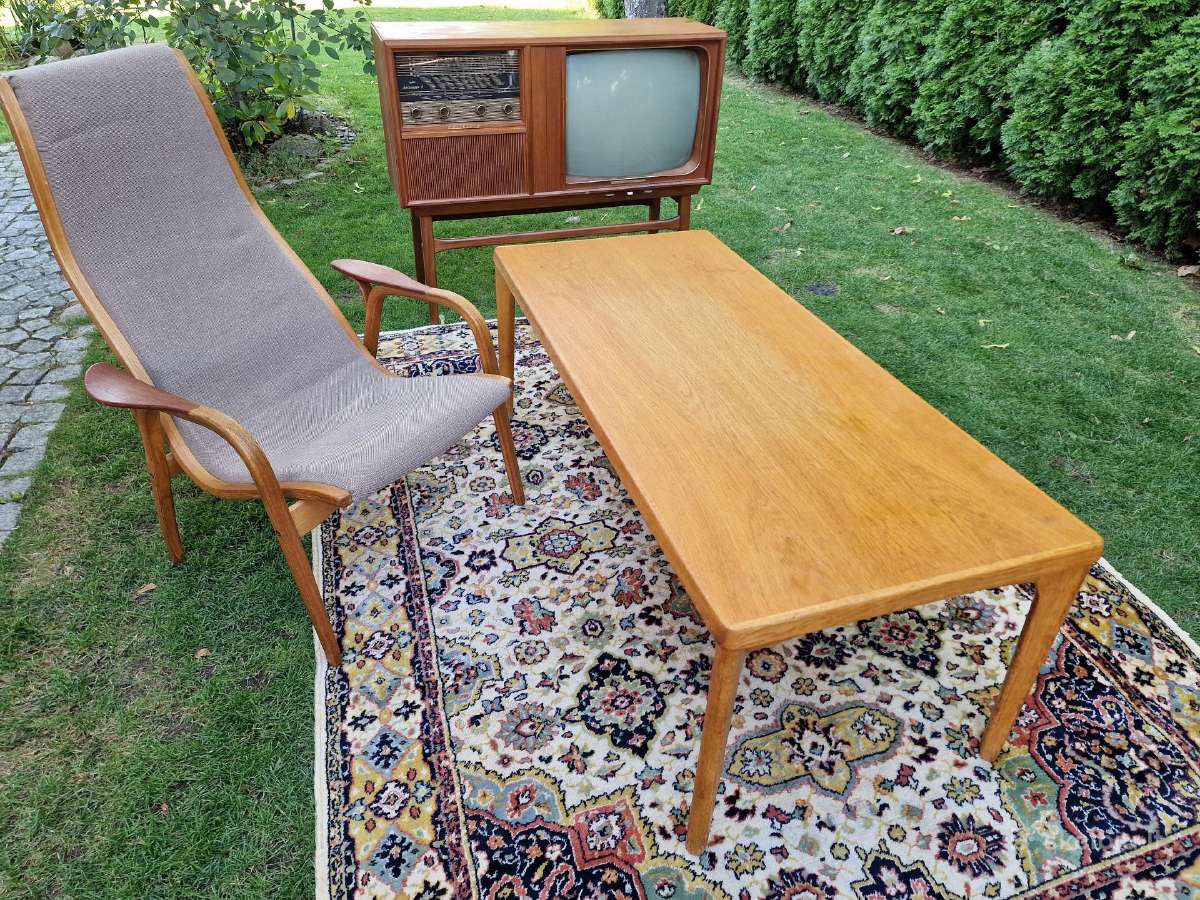 Vintažinis mid century ąžuolinis kavos staliukas - nuotraukos Nr. 29
