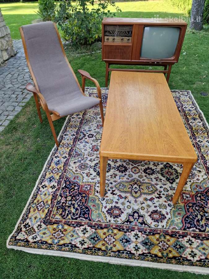 Vintažinis mid century ąžuolinis kavos staliukas - nuotraukos Nr. 30