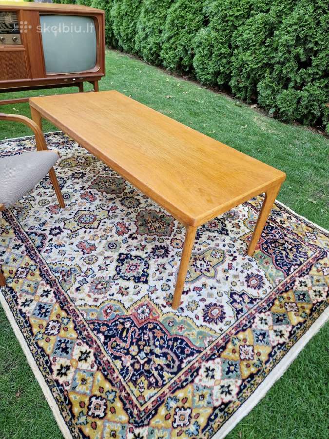 Vintažinis mid century ąžuolinis kavos staliukas - nuotraukos Nr. 32