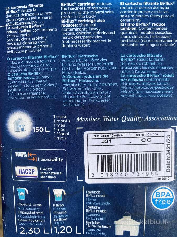 Naujas vandens filtras Laica Stream 3000 - 2.3l - nuotraukos Nr. 6