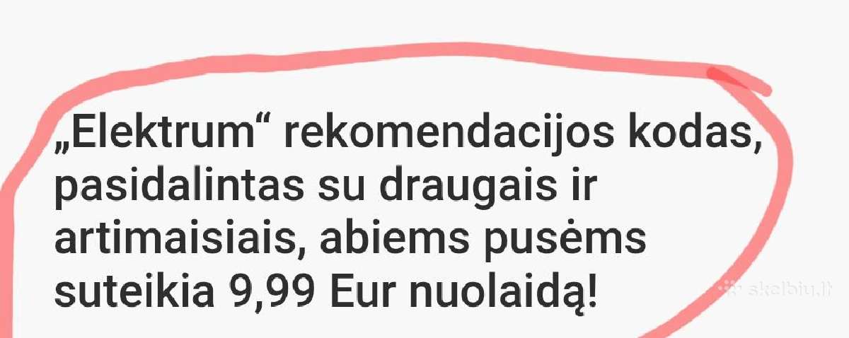 Elektrum 15 eur nuolaidos ar rekomendacijos kodas - nuotraukos Nr. 3
