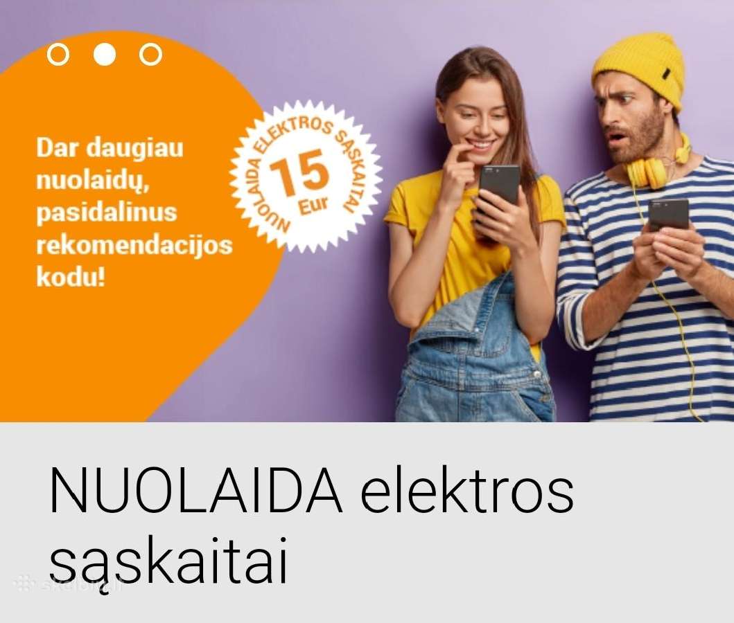 Elektrum 15 eur nuolaidos ar rekomendacijos kodas