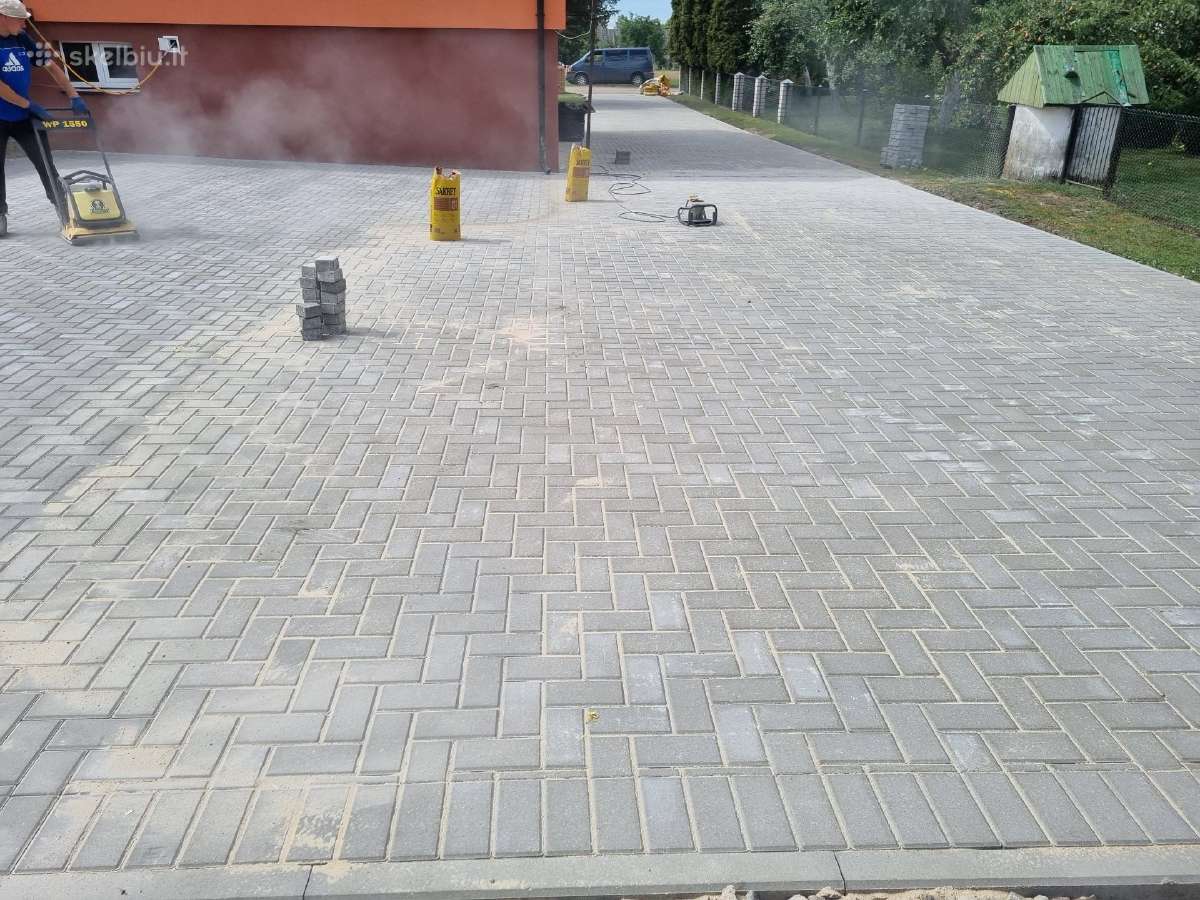 12€ kv trinkelių klojimas pagrindu ruosimas - nuotraukos Nr. 12
