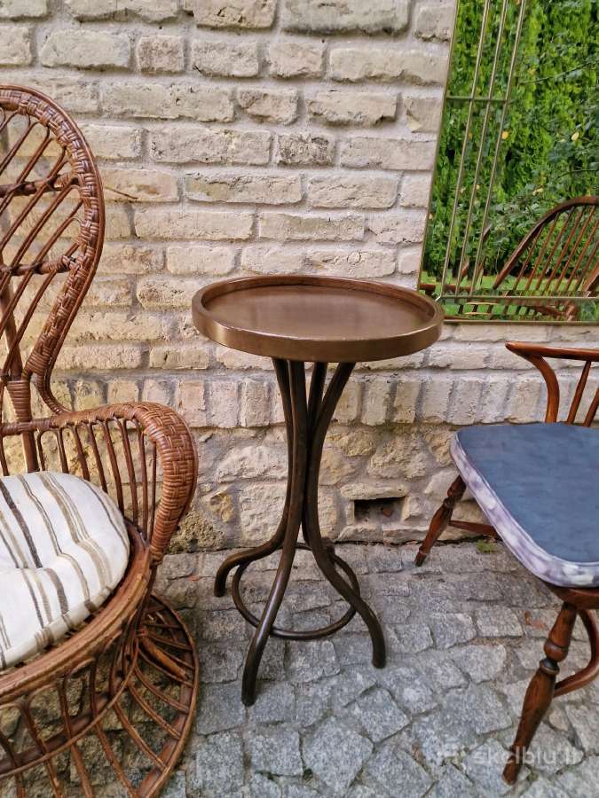 Vintažinis mid century autorinis ratango fotelis. - nuotraukos Nr. 26