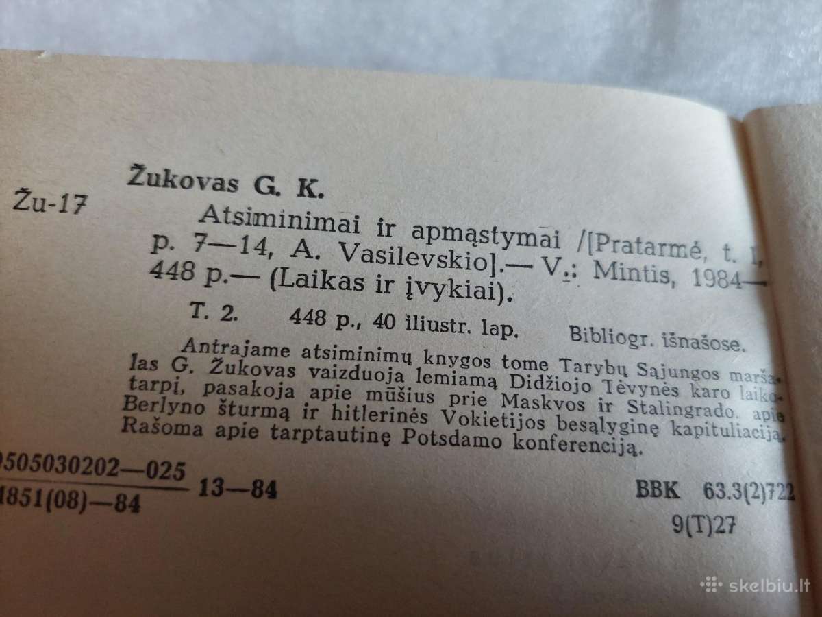 G. Žukovas. Atsiminimai ir apmąstymai - nuotraukos Nr. 4