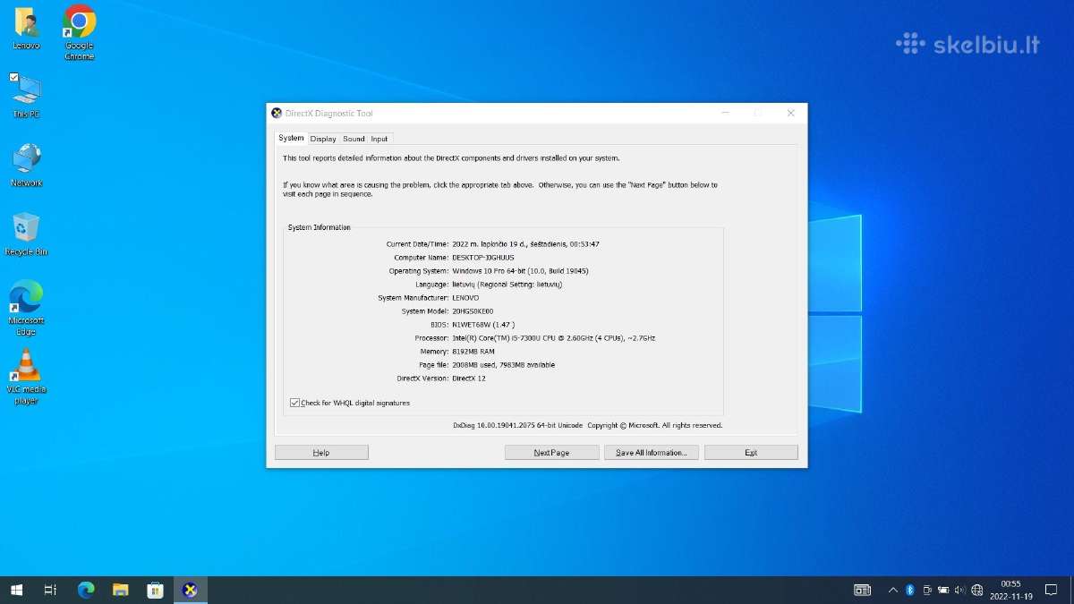 Greitas, lengvas, plonas Lenovo T470s 16gb SSD - nuotraukos Nr. 7