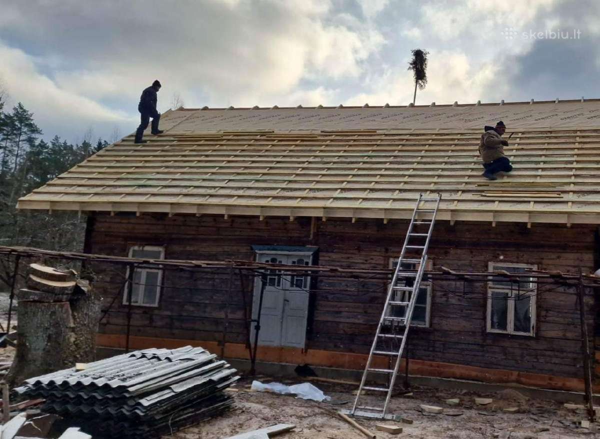 Senų rąstinių namų rekonstrukcija - nuotraukos Nr. 35