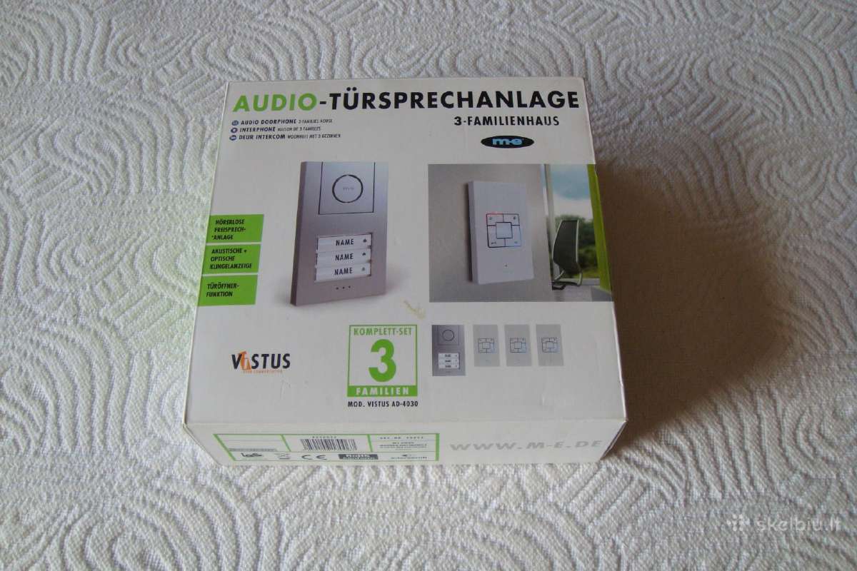 Naujas audio domofonas, tinka 3 butams - nuotraukos Nr. 11