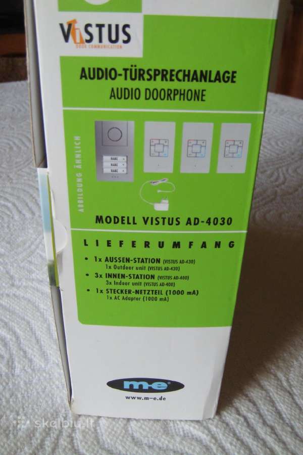 Naujas audio domofonas, tinka 3 butams - nuotraukos Nr. 12