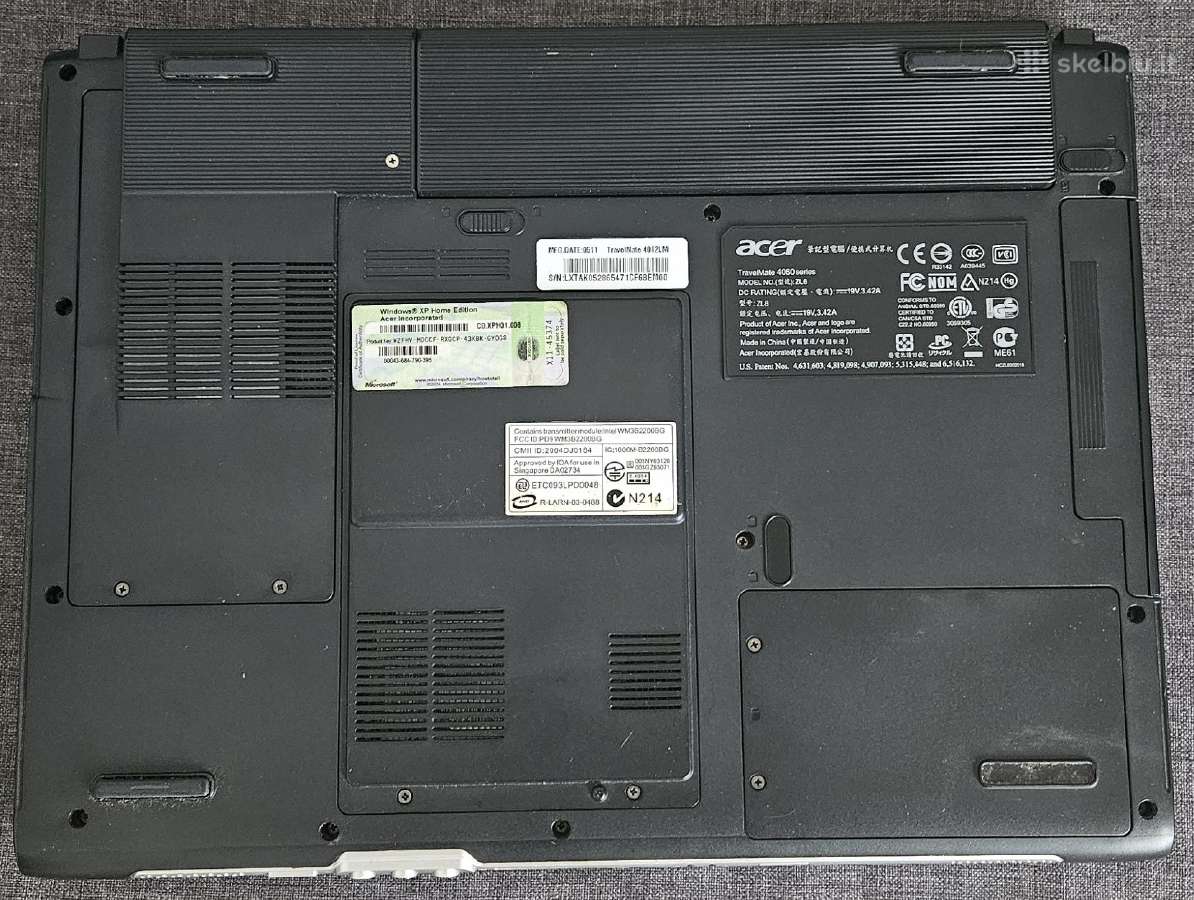Kompiuteris nešiojamas Acer Travelnate 4062lmi - nuotraukos Nr. 8