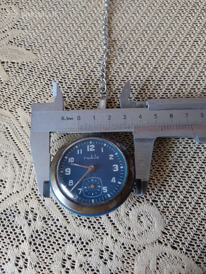 Gdr Kišeninis Mechaninis Laikrodis Ruhla . - nuotraukos Nr. 2