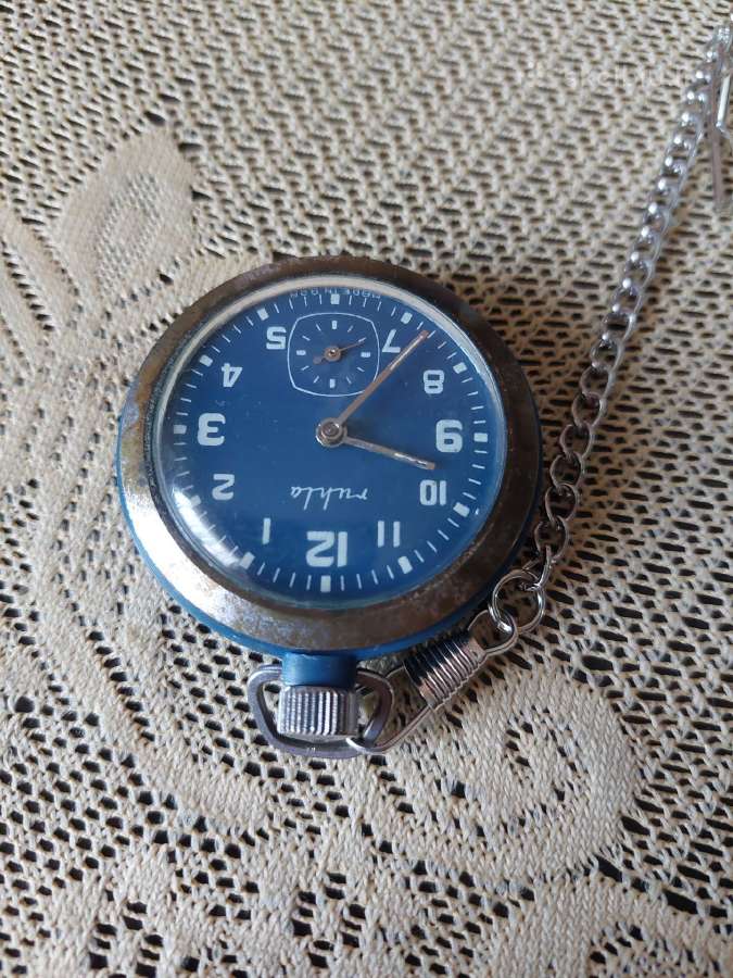 Gdr Kišeninis Mechaninis Laikrodis Ruhla . - nuotraukos Nr. 7