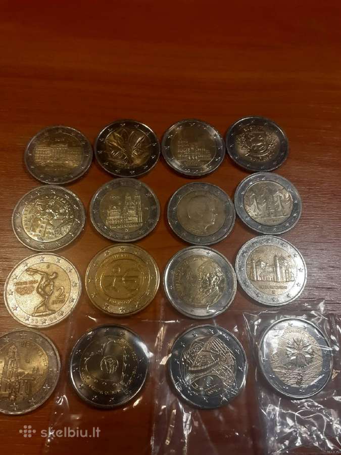 Proginiai 2 eur monetos 16 vnt