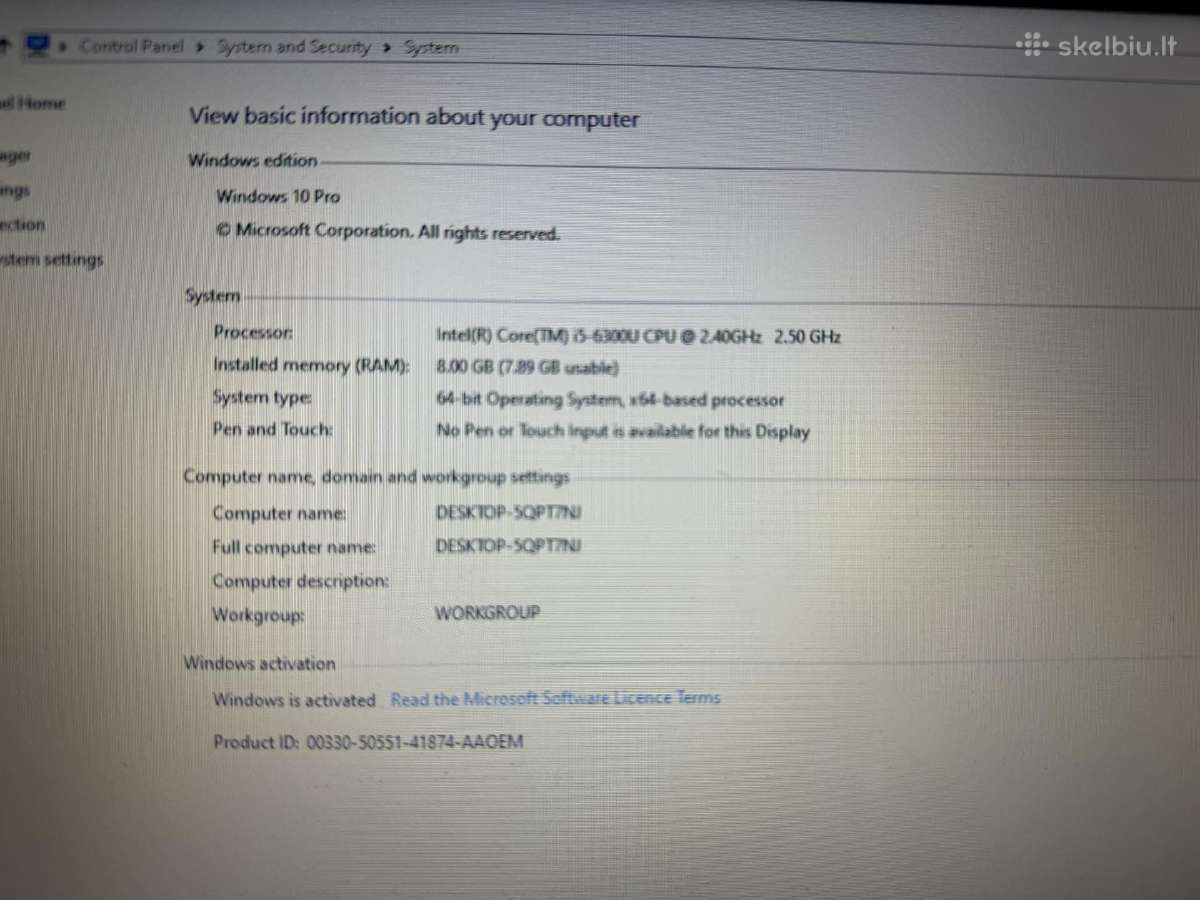 Panasonic CF-54 i5 8gb 500gb SSD - nuotraukos Nr. 2