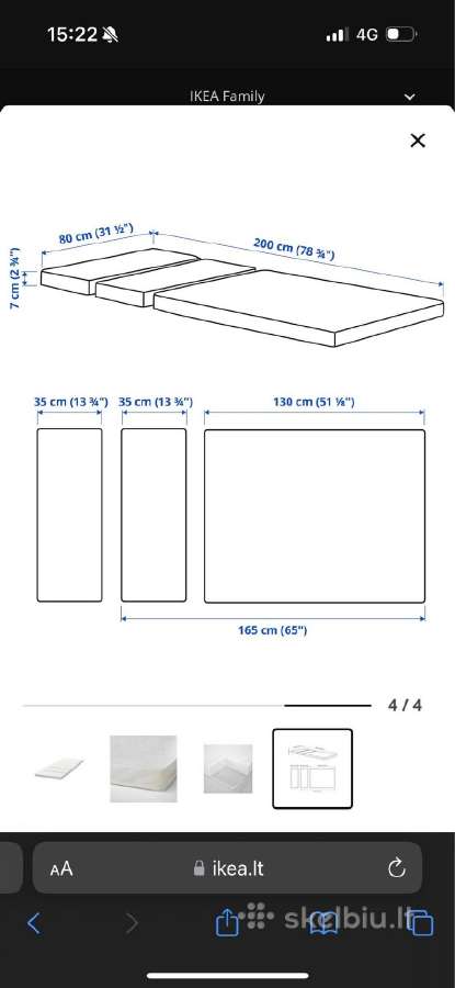 Ciuzinukas čiužinys Ikea išaugantis