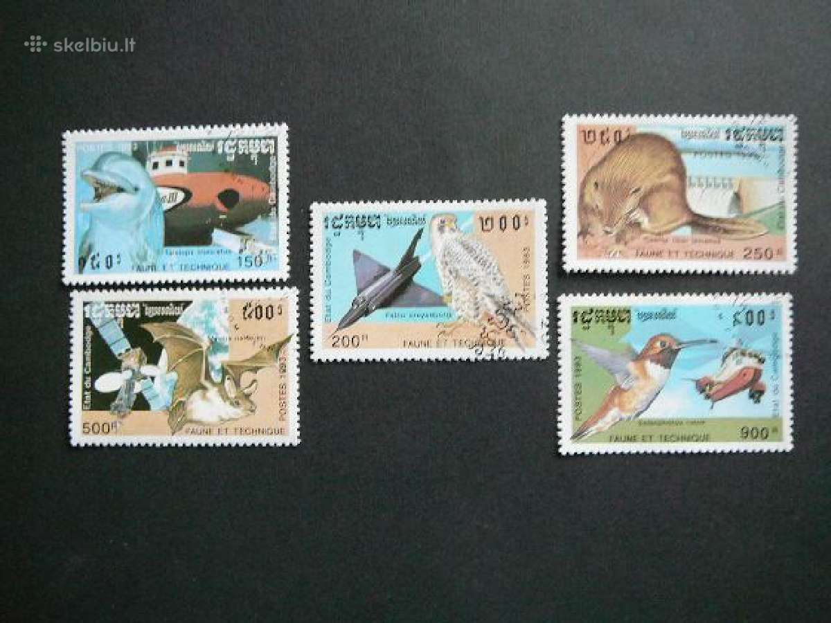 Pauksciai Delfinai Lektuvai Kambodza 1993 cam104