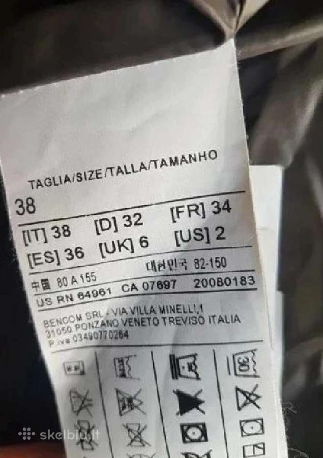 Pūkinė lengva Benetton striukė/paltas - nuotraukos Nr. 7
