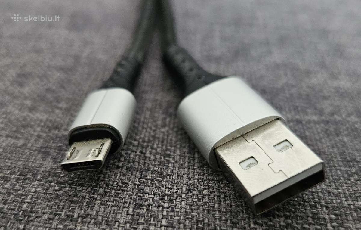 Duomenų perdavimo,krovimo laidas Usb ir Mini Usb - nuotraukos Nr. 2