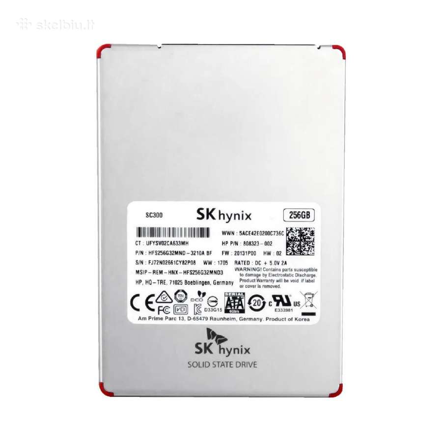 SSD 256gb hardai sk hynix sc300 2.5 7mm - nuotraukos Nr. 2